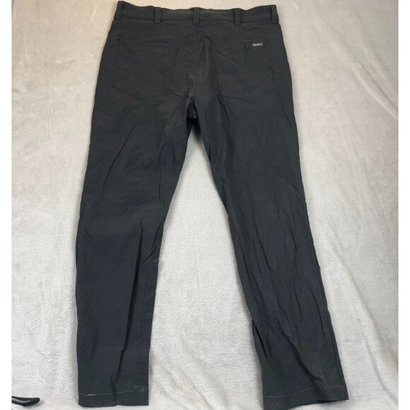 Eddie Bauer Mens Pants Size 36x32 Straight Flat Front Casual Travel Black - Picture 9 of 9